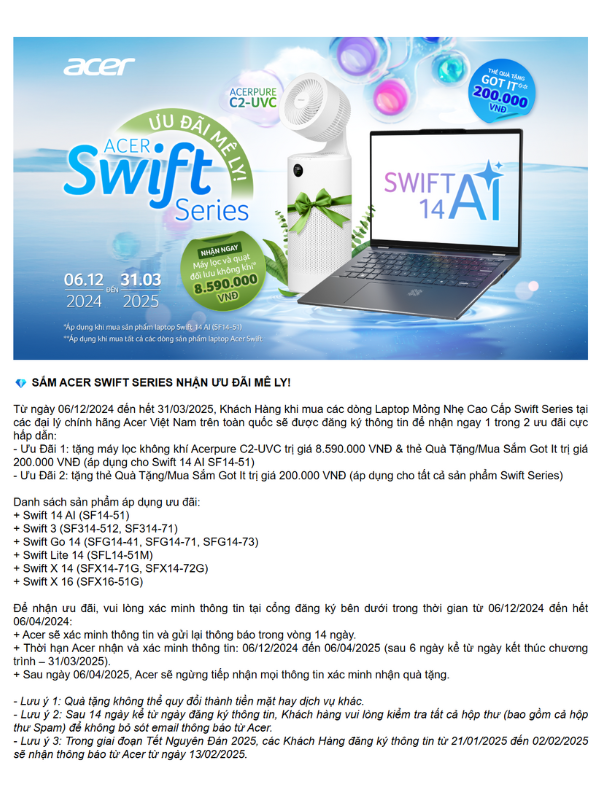 swift-series-uu-dai-me-ly-acer-viet-nam-form-dang-ky Swift Series Ưu Đãi Mê Ly - Acer Việt Nam - Form Đăng Ký